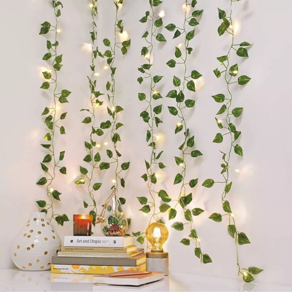 5' x 3.5' LED Vine Curtain String Lights Warm White - West & Arrow - Picture 2 of 3
